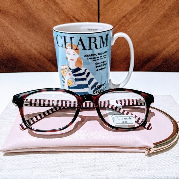 +2.0 Kate Spade Reading Glasses Readers NEW - Picture 2 of 7
